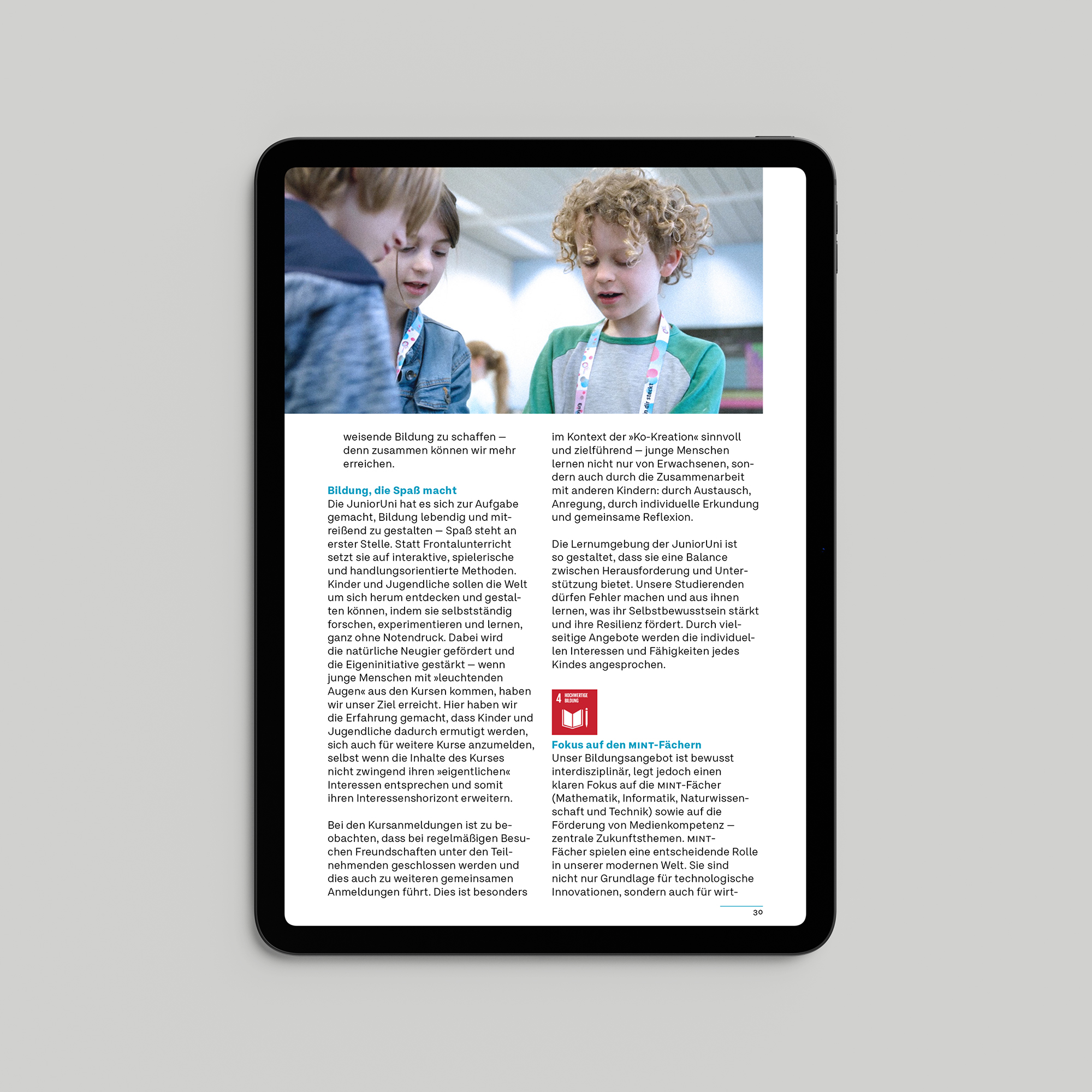 Innenansicht der Broschüre